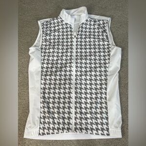 La Passione XS Houndstooth Women’s Sleeveless Cycling Vest in Gray & White